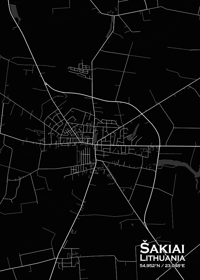 Sakiai Black map