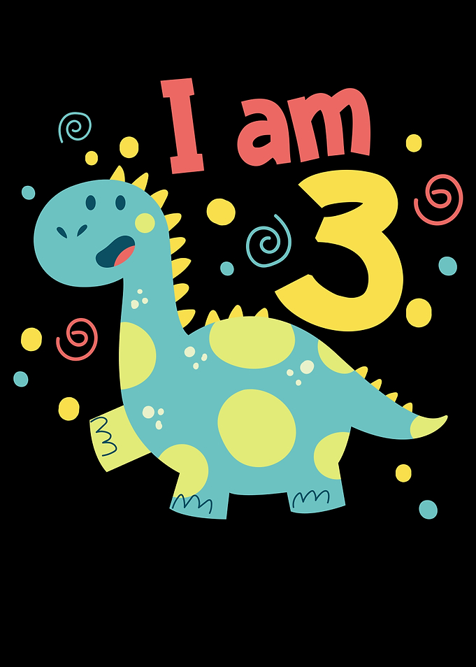 Dinosaur 3rd Birthday Kids