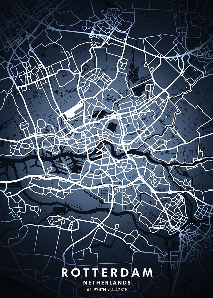 Rotterdam Map Posters