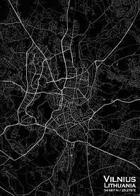 Vilnius Black Map