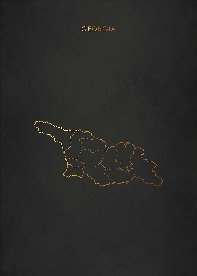 Gold Georgia Map