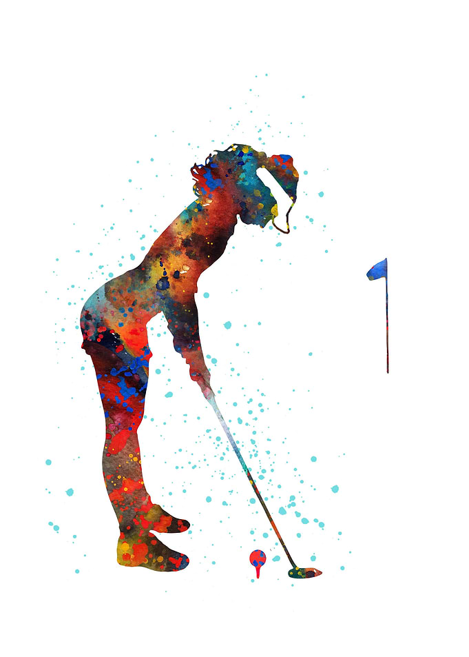 Girl golfer