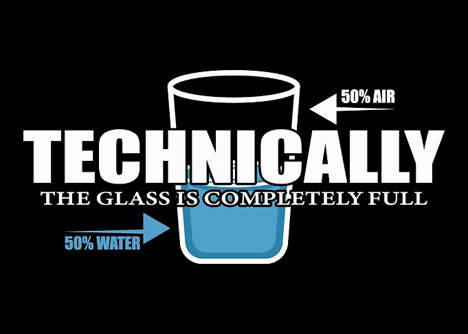Technically the glass is c