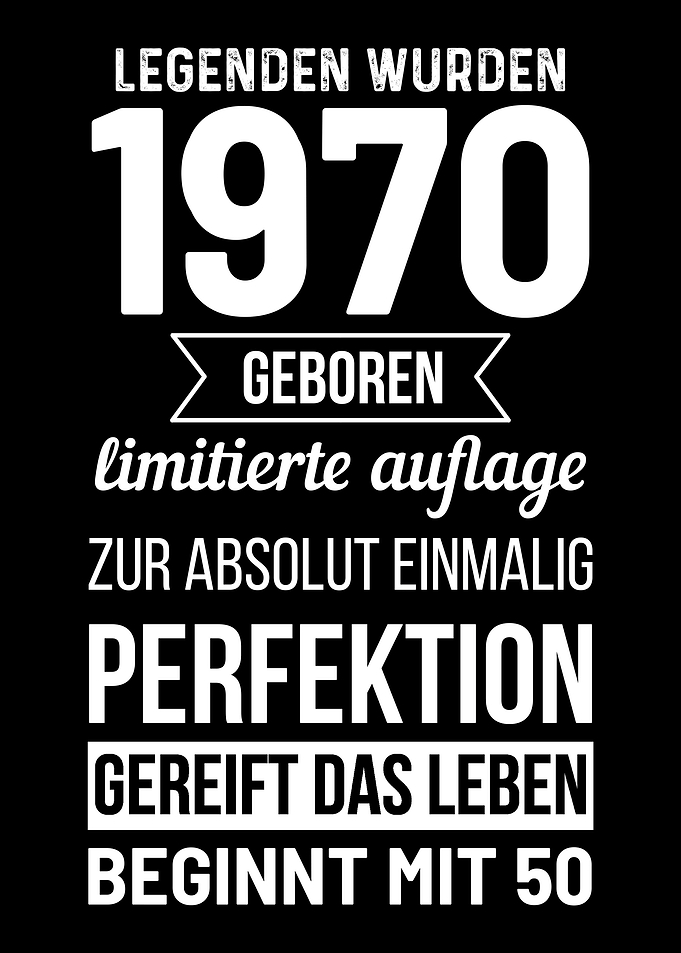 1970 Geboren 50 Geburtstag