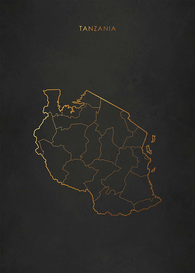 Gold Tanzania Map