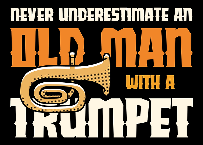 An old man with a trumpet