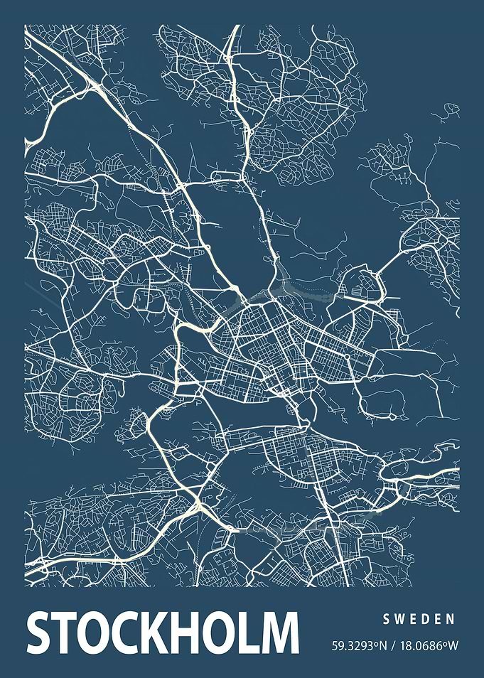Stockholm Blueprint Street