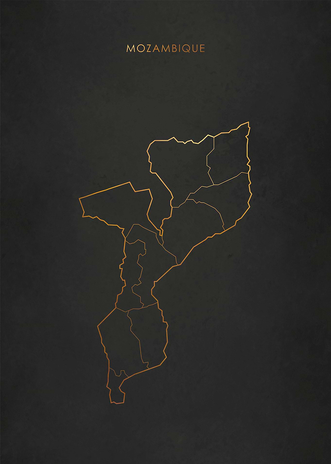 Gold Mozambique Map