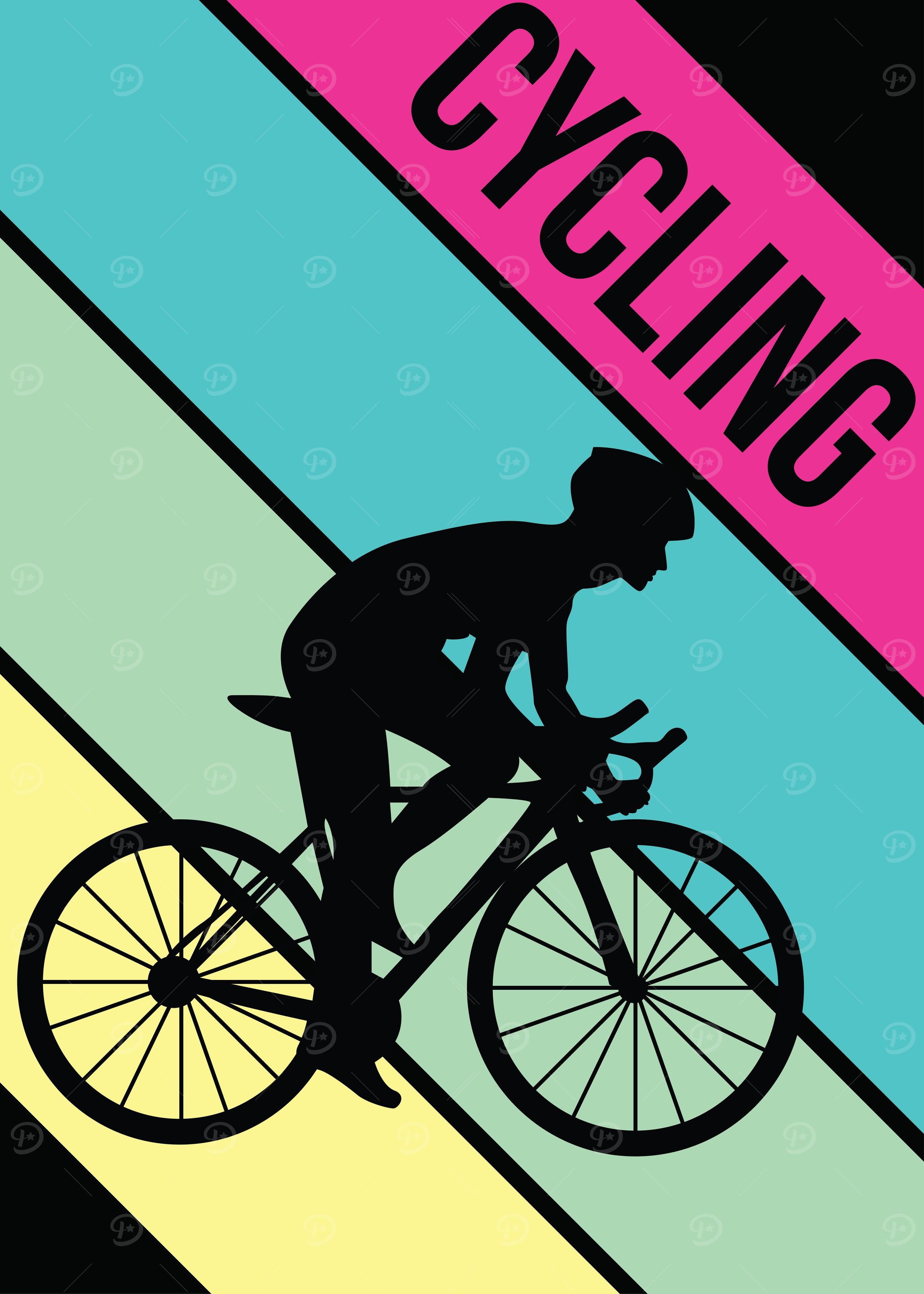cycling silhouette