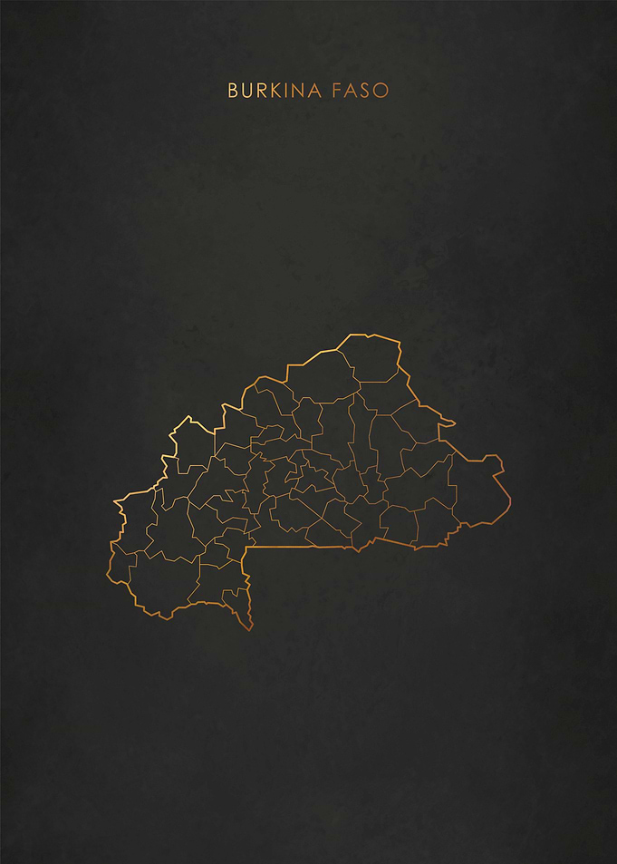 Gold Burkina Faso Map