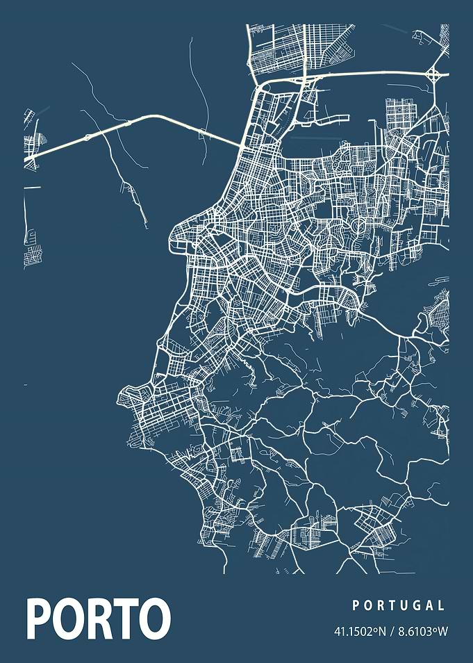 Porto Blueprint Street Map