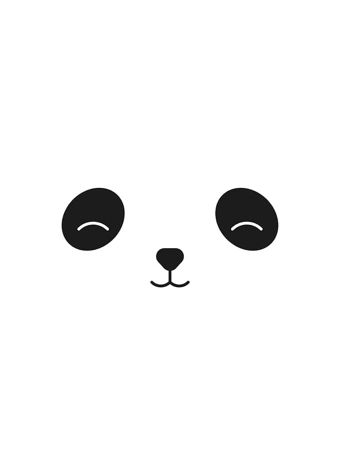 Minimalistic Panda Print