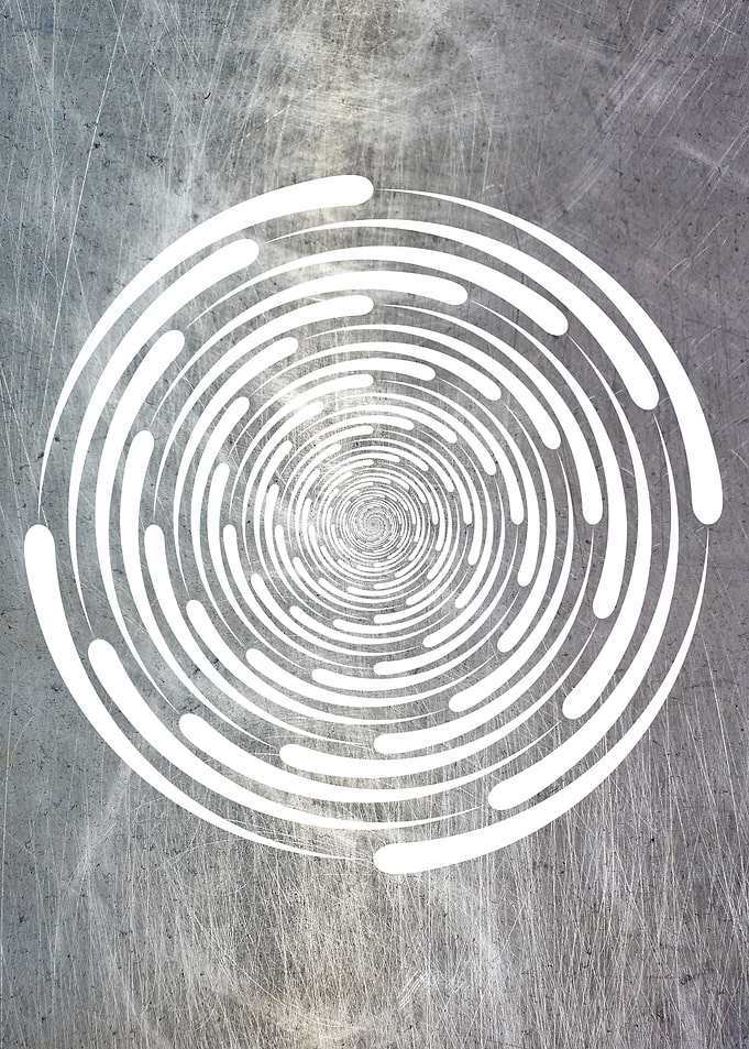 White Swirl Metallic