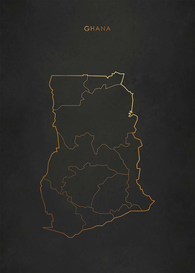 Gold Ghana Map