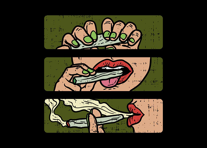 Rolling Weed Joint Smoking
