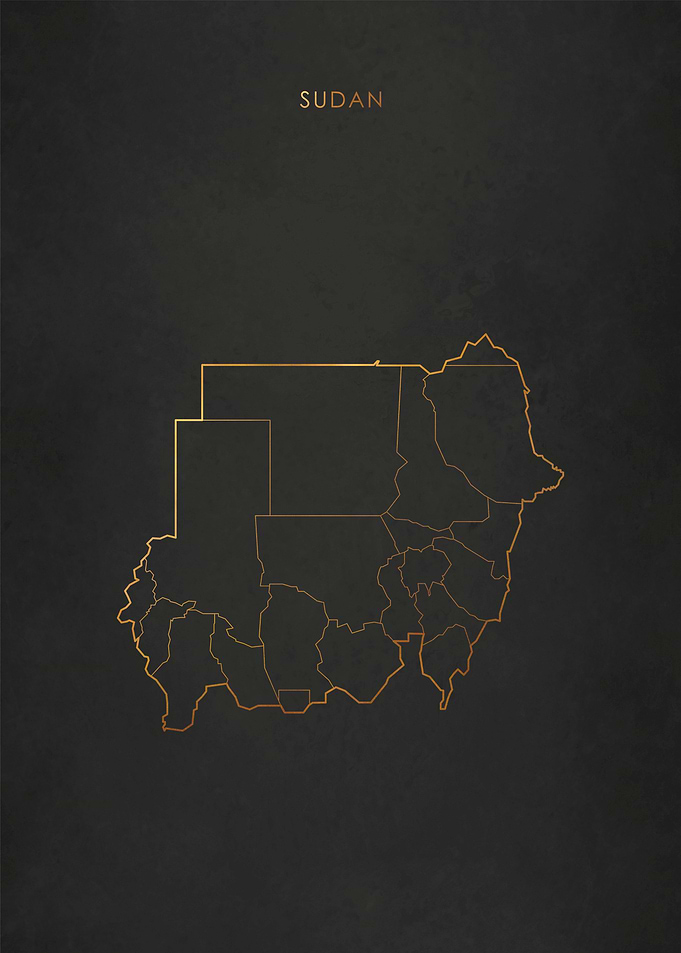 Gold Sudan Map