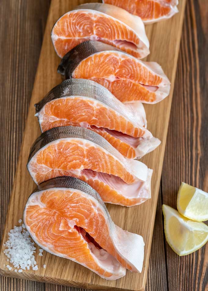 Steaks of Arctic char
