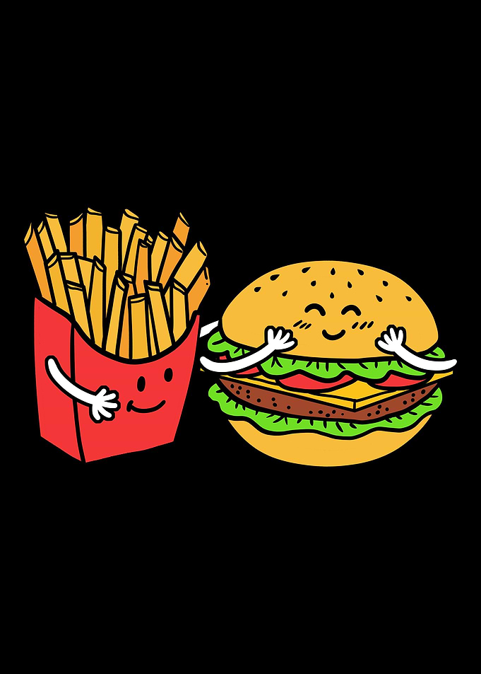 Hamburger Fries Kawaii