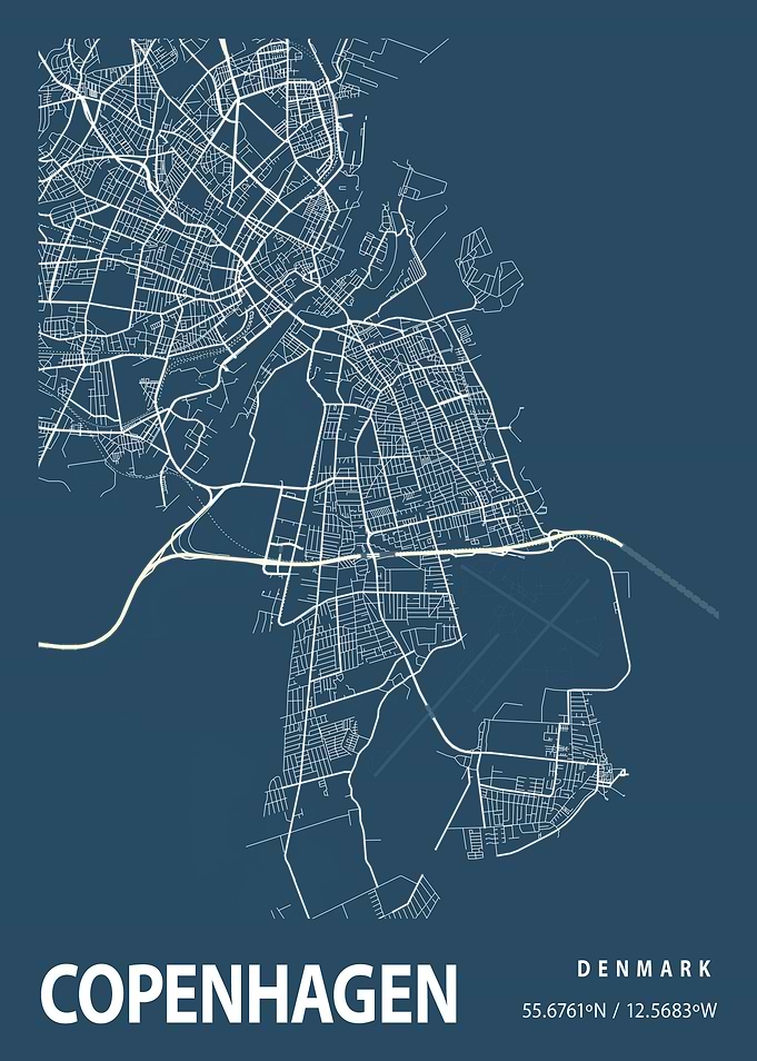 Copenhagen Blueprint Map