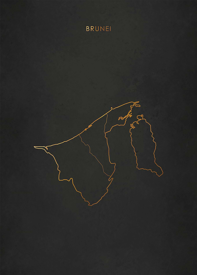Gold Brunei Map