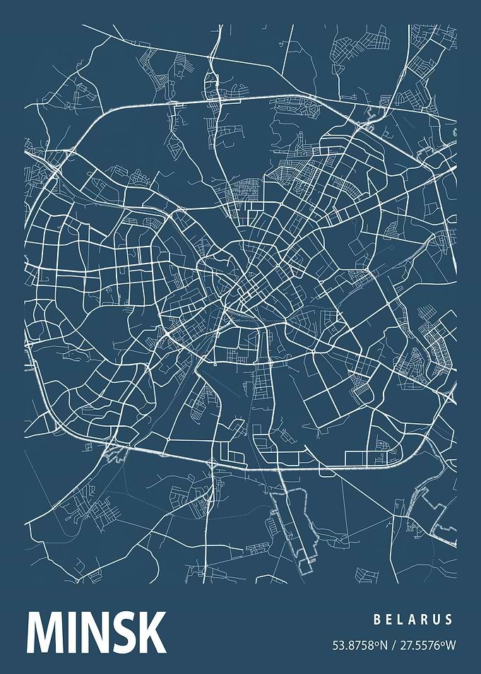 Minsk Blueprint Street Map