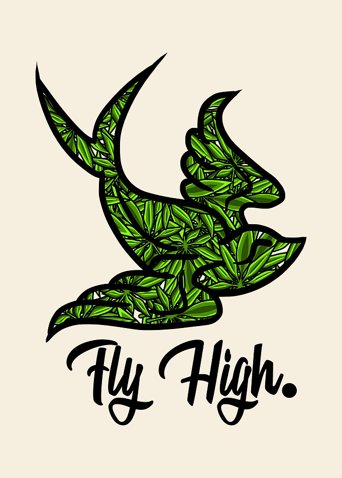 Fly High Bird Weed Pattern