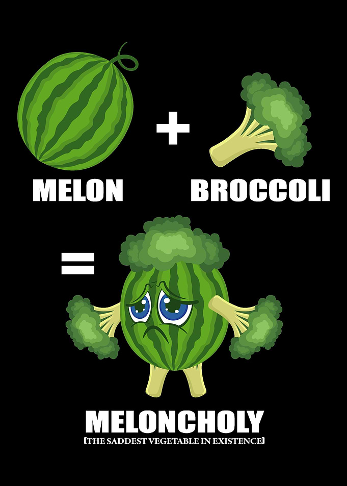 Melon Broccoli Sad Vegan A