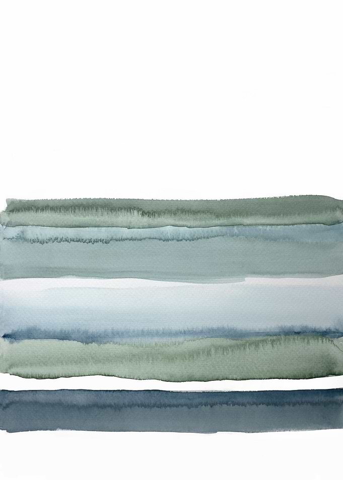 Watercolor lines green