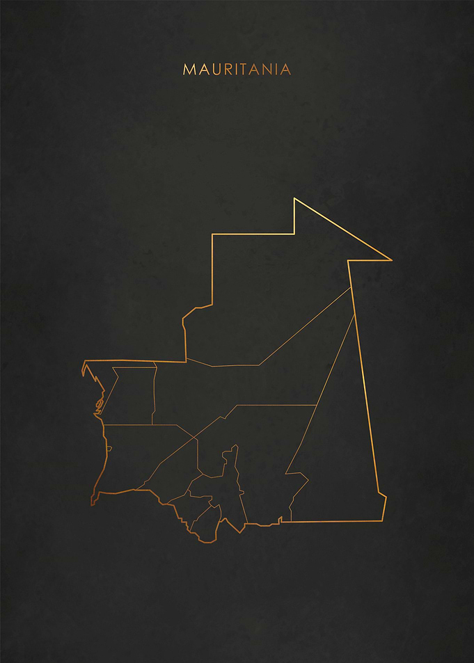 Gold Mauritania Map