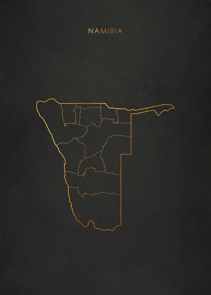Gold Namibia Map