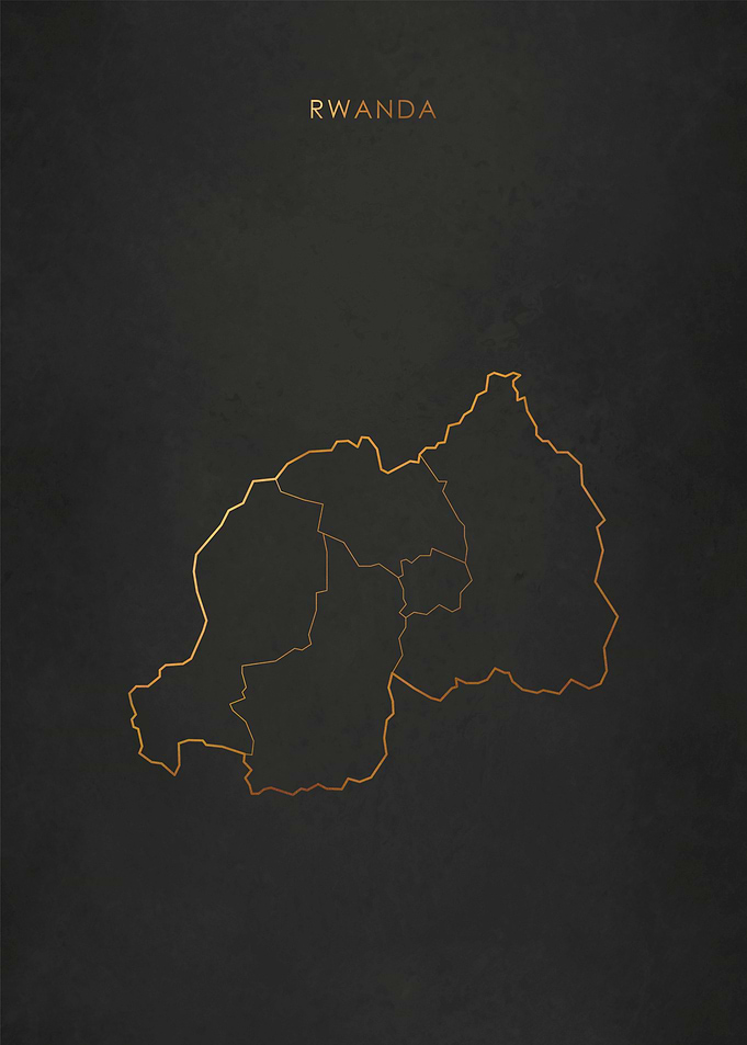 Gold Rwanda Map