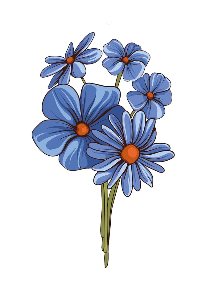 Flower Botany Blue