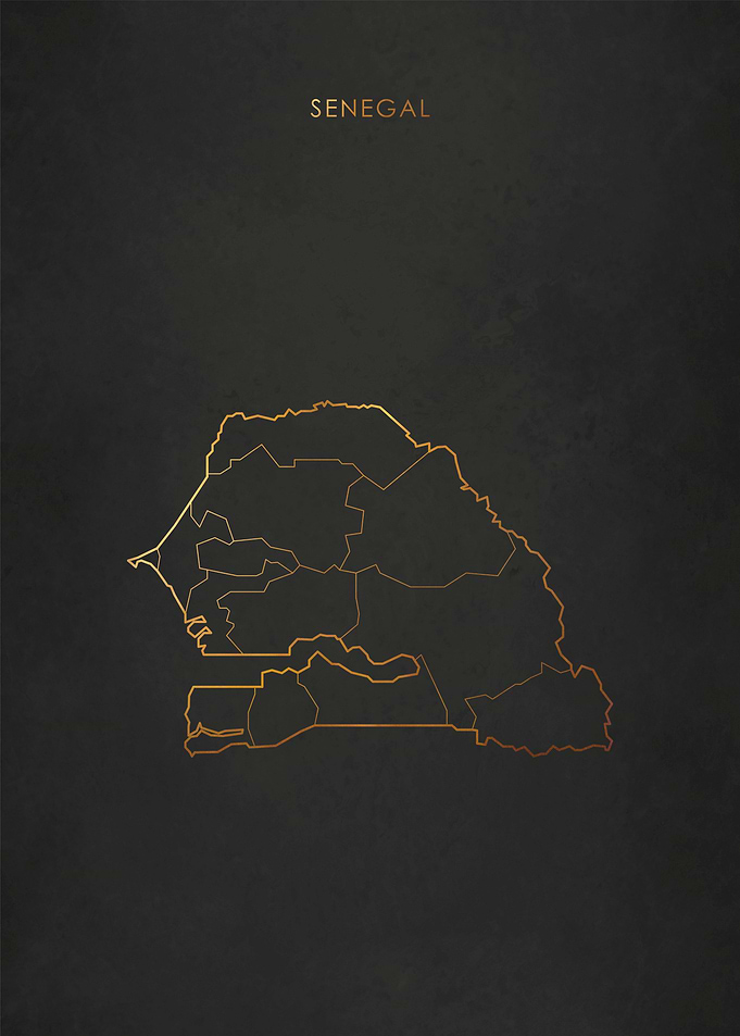 Gold Senegal Map