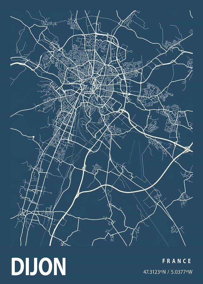 Dijon Blueprint Street Map