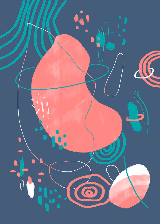 Abstract blob stains
