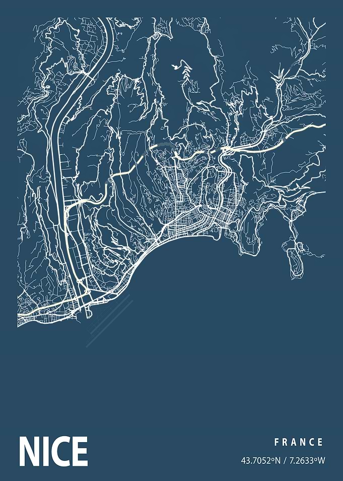 Nice Blueprint Street Map