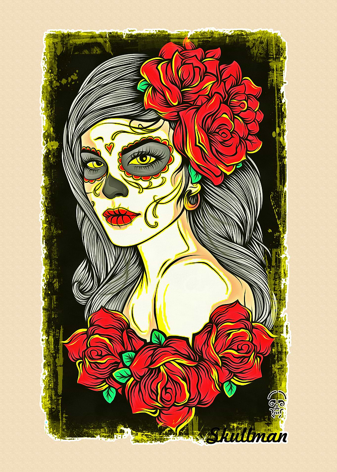 Catrina Sugar Skull Art
