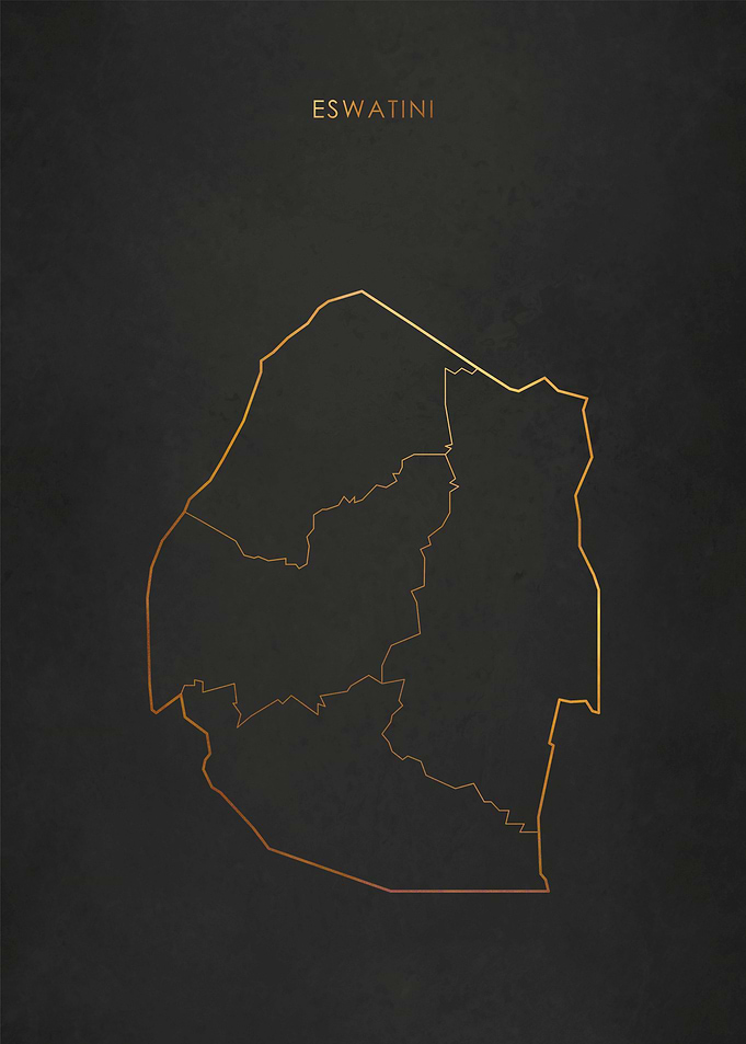 Gold Eswatini Map