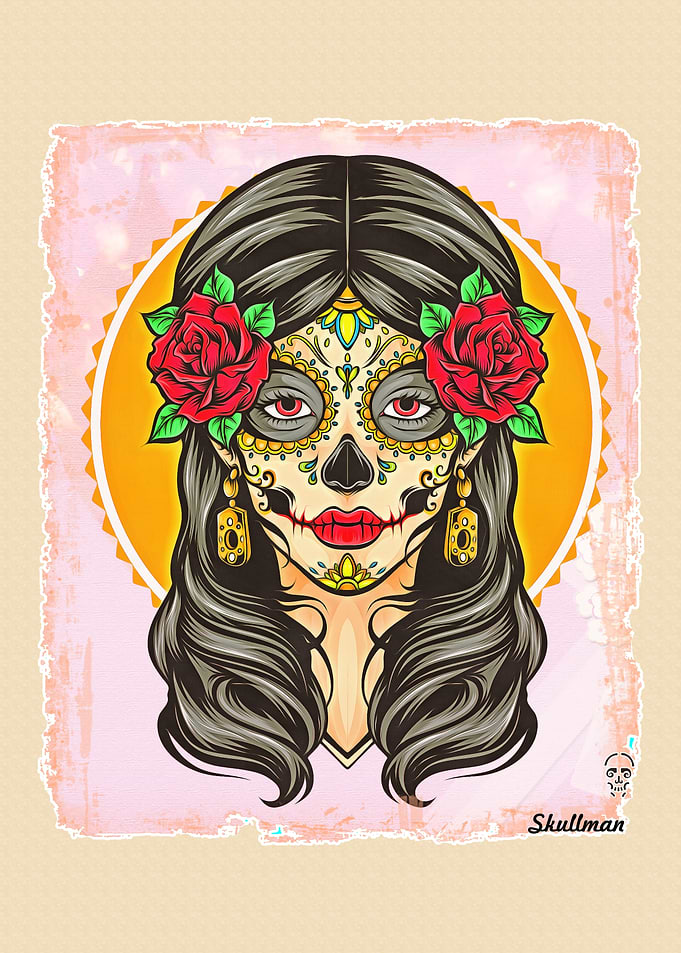 Catrina Sugar Skull Art