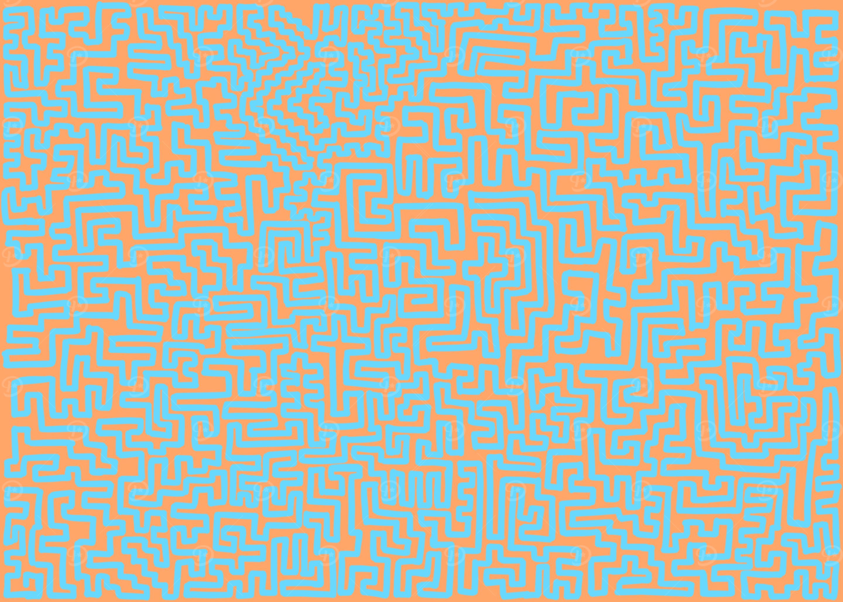 Orange and Blue Labyrinth