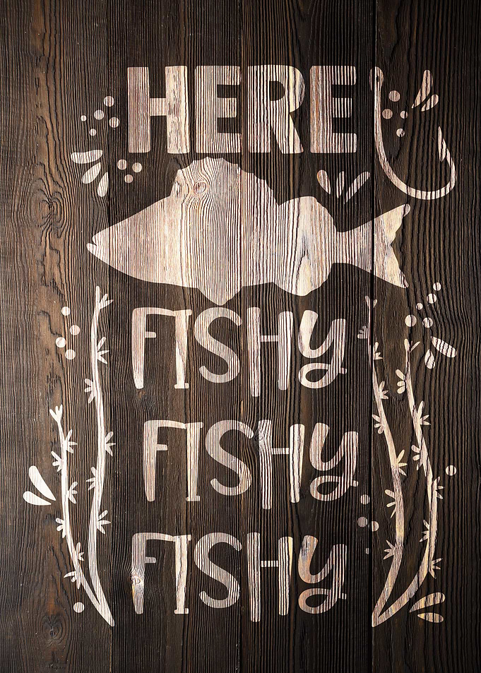 HERE FISHY FISHY WOOD
