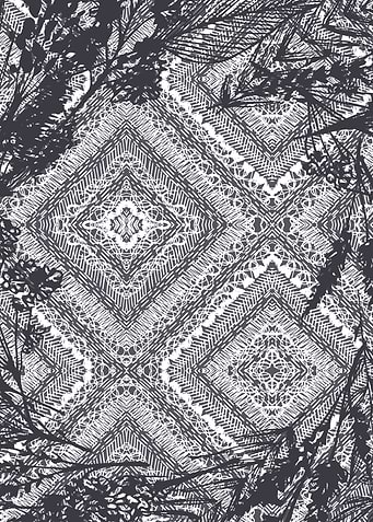 Dry branches on lace