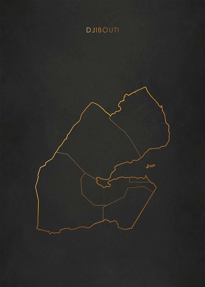 Gold Djibouti Map