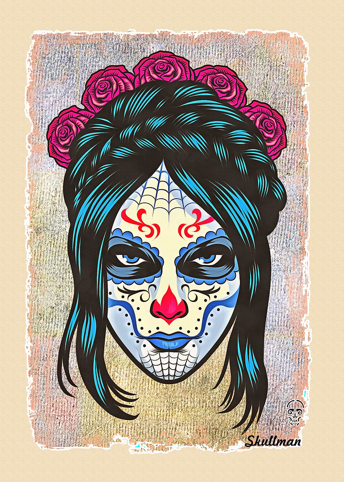 Catrina Sugar Skull Art
