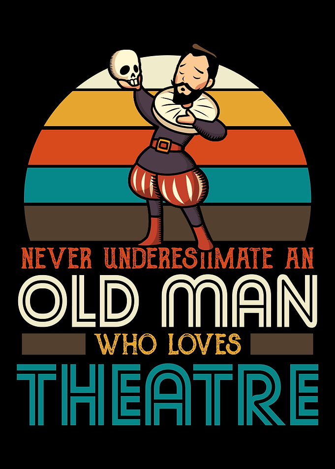 Old man who loves theatre