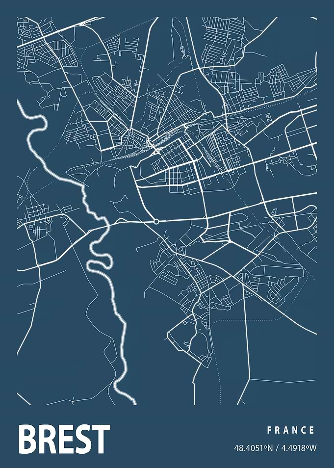 Brest Blueprint Street Map