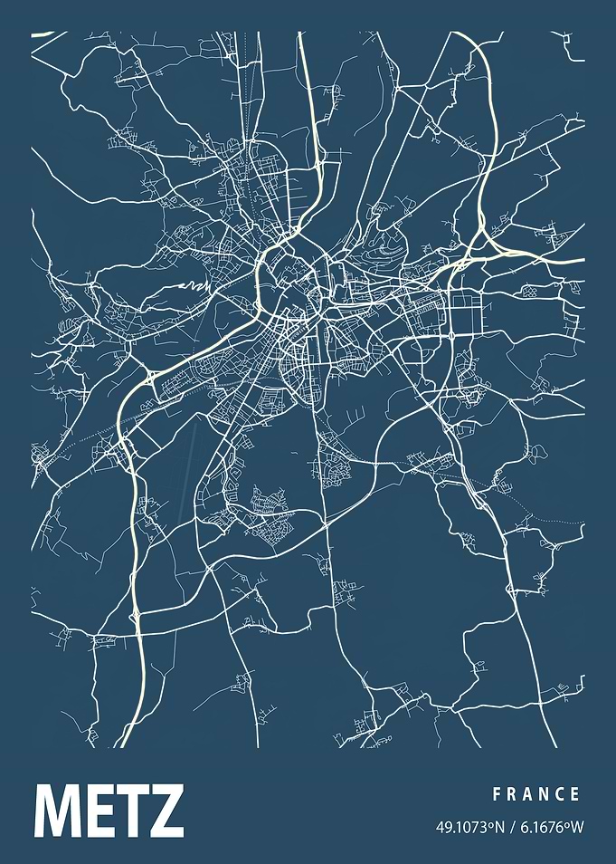Metz Blueprint Street Map