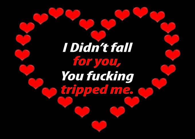 I didnt fall for you you