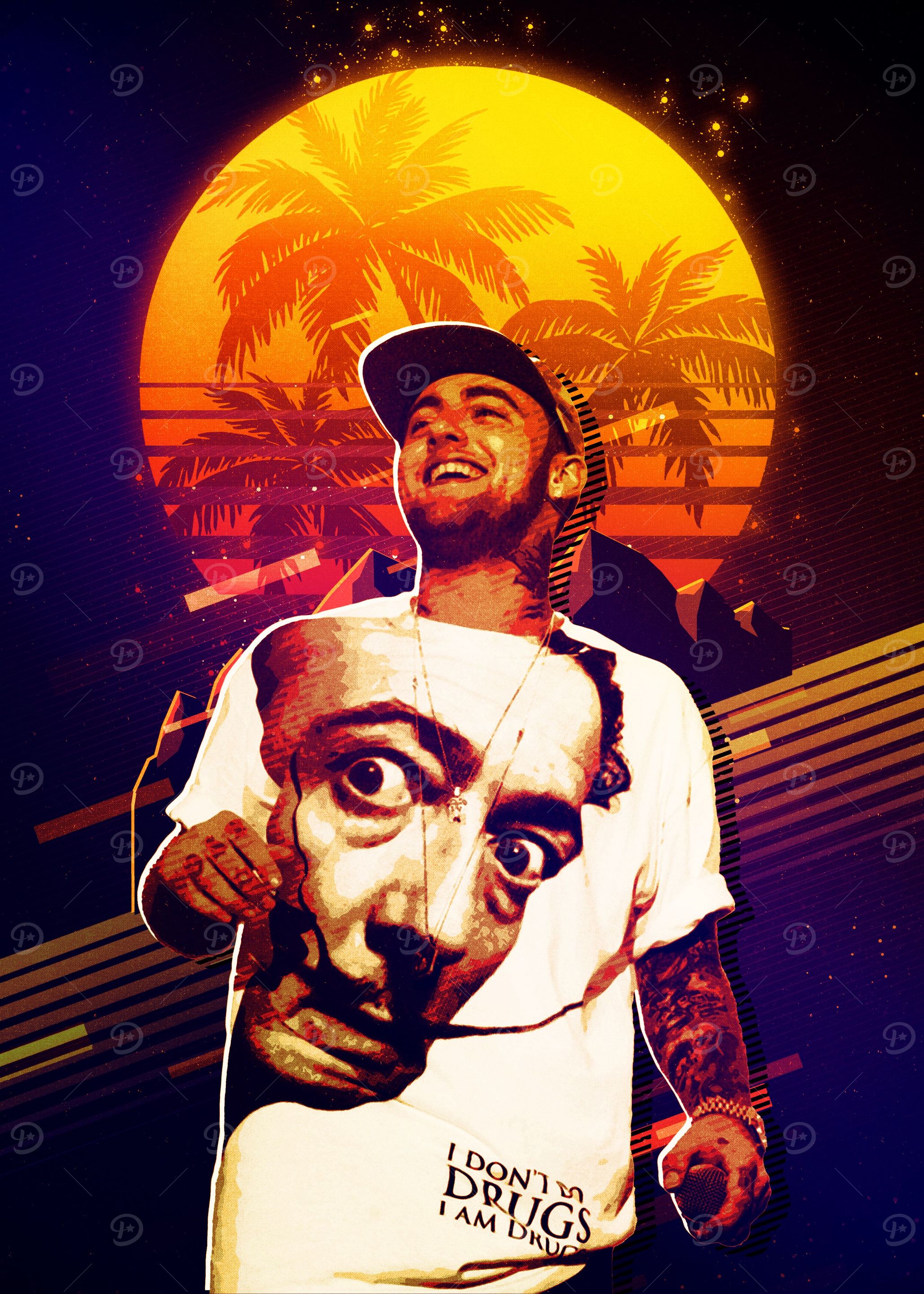 Mac Miller Retro Poster