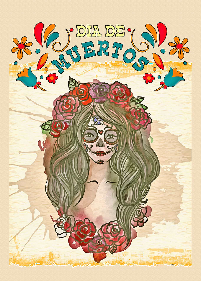Catrina Sugar Skull Art